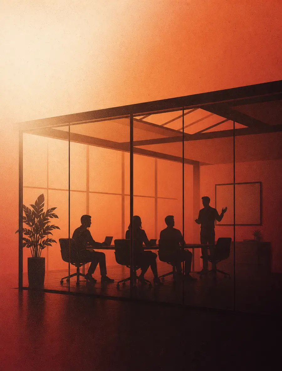 Onsite workshop in a glass-walled office